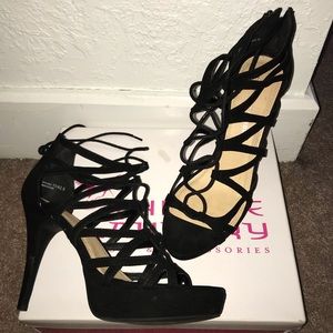 Chinese Laundry Micro Suede Black Heels